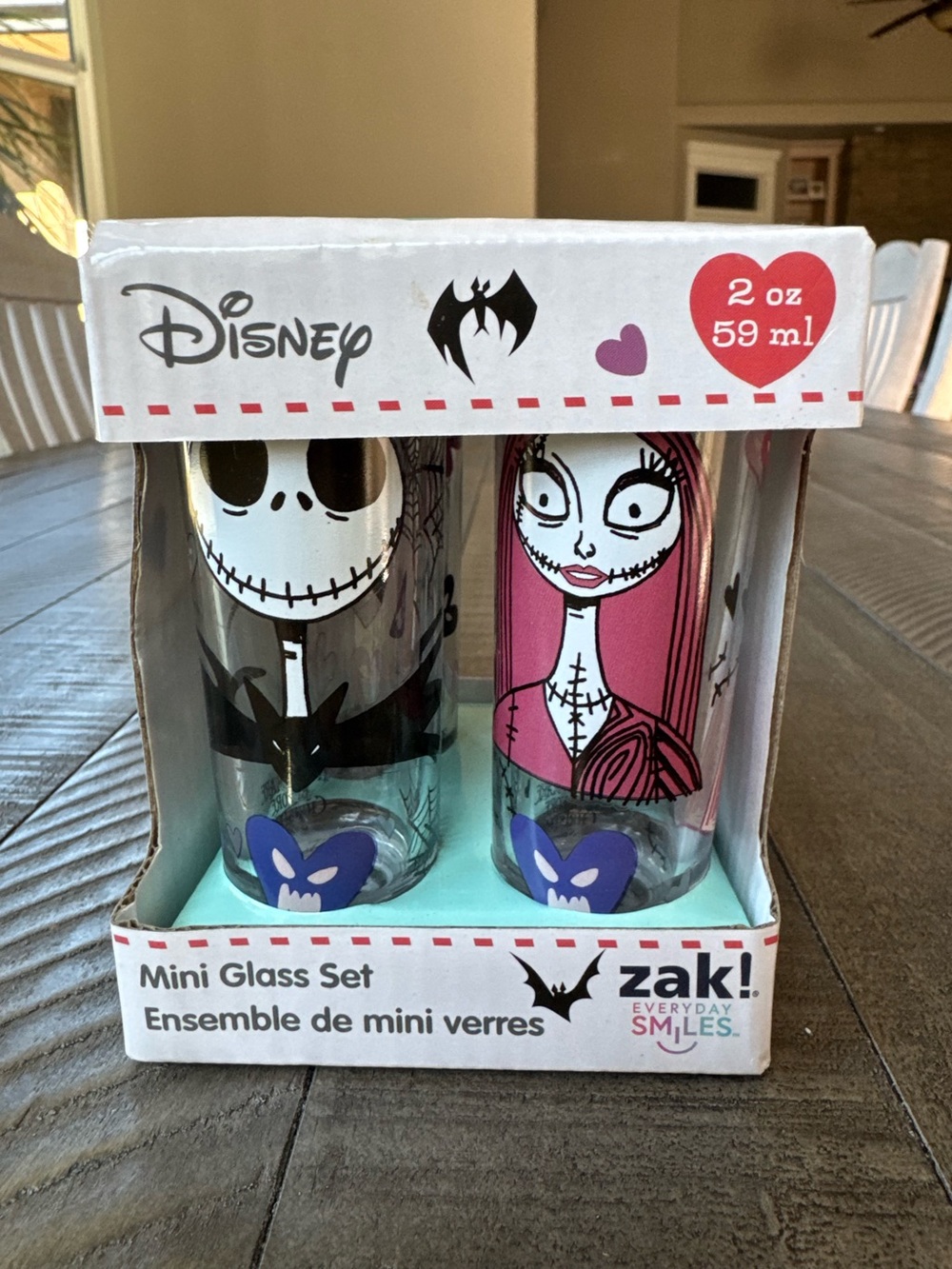 Disney The Nightmare Before Christmas 4-Piece Mini Glass Set Zak!